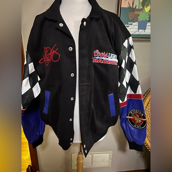 Rare Coors Light Racing Silver Bullet NASCAR Kyle Petty #42 Jeff Hamilton Jacket - Picture 6 of 9